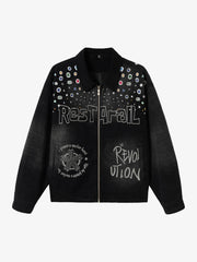 Spray-dyed Gradient Multi-layered Print Jacket