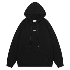 Off White Logo Drawstring Hoodie