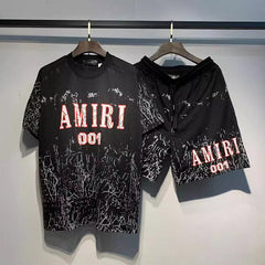 Amiri Letter burst cracked mesh breathable suit