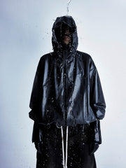 Shiny Functional Waterproof Hooded Jacket