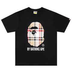 Bape Plaid Ape Head by Bathing Ape Tee