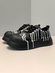 Graffiti Derby Platform Toe Shoes - 2459