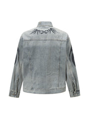 Retro Washed Totem Denim Jacket