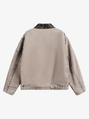 Vintage Washed Workwear Lapel Detroit Jacket