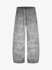 Retro Dirty-Dyed Paratrooper Barrel Pants