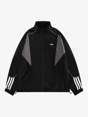 Thesupermade Contrast color patchwork Track Jacket