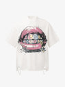 Retro Letter Lip Graphic T-Shirt