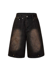 Thesupermade High Street Washed Distressed Denim Shorts