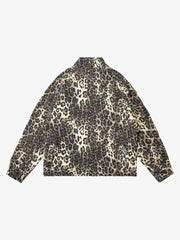 Thesupermade Retro Leopard Printed Denim Jacket