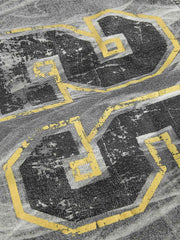 Thesupermade Hip-hop Distressed Washed Printed Denim Jacket - 2239