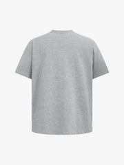 Retro Contrast Color Stitching Embroidered Letter T-shirt