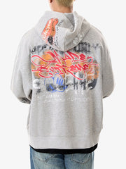 Thesupermade Graffiti Cardigan Hoodie