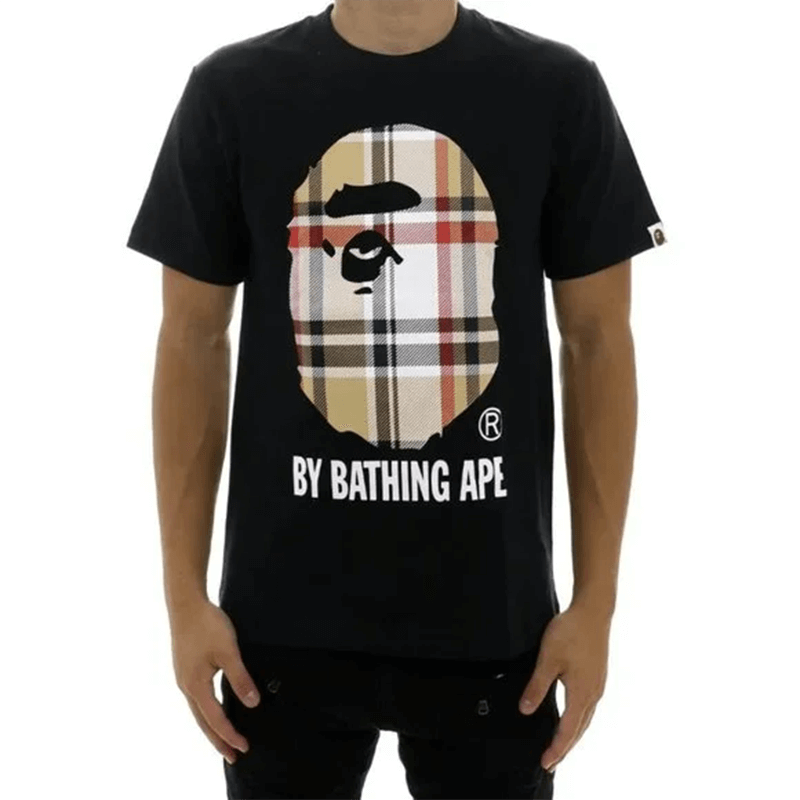 Bape Plaid Ape Head by Bathing Ape Tee – AOSITRY