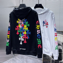 Chrome Hearts Multi Color Cross Cemetery hoodie