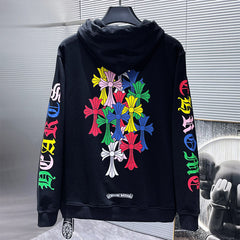 Chrome Hearts Multi Color Cross Cemetery hoodie