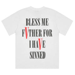 VLONE X Saint religious figures big V print T-Shirt